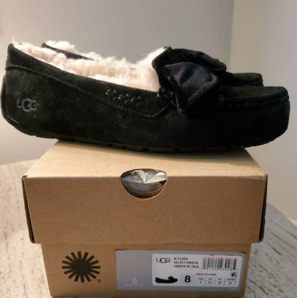 UGG W Clara Glam Bow Slippers (Black)